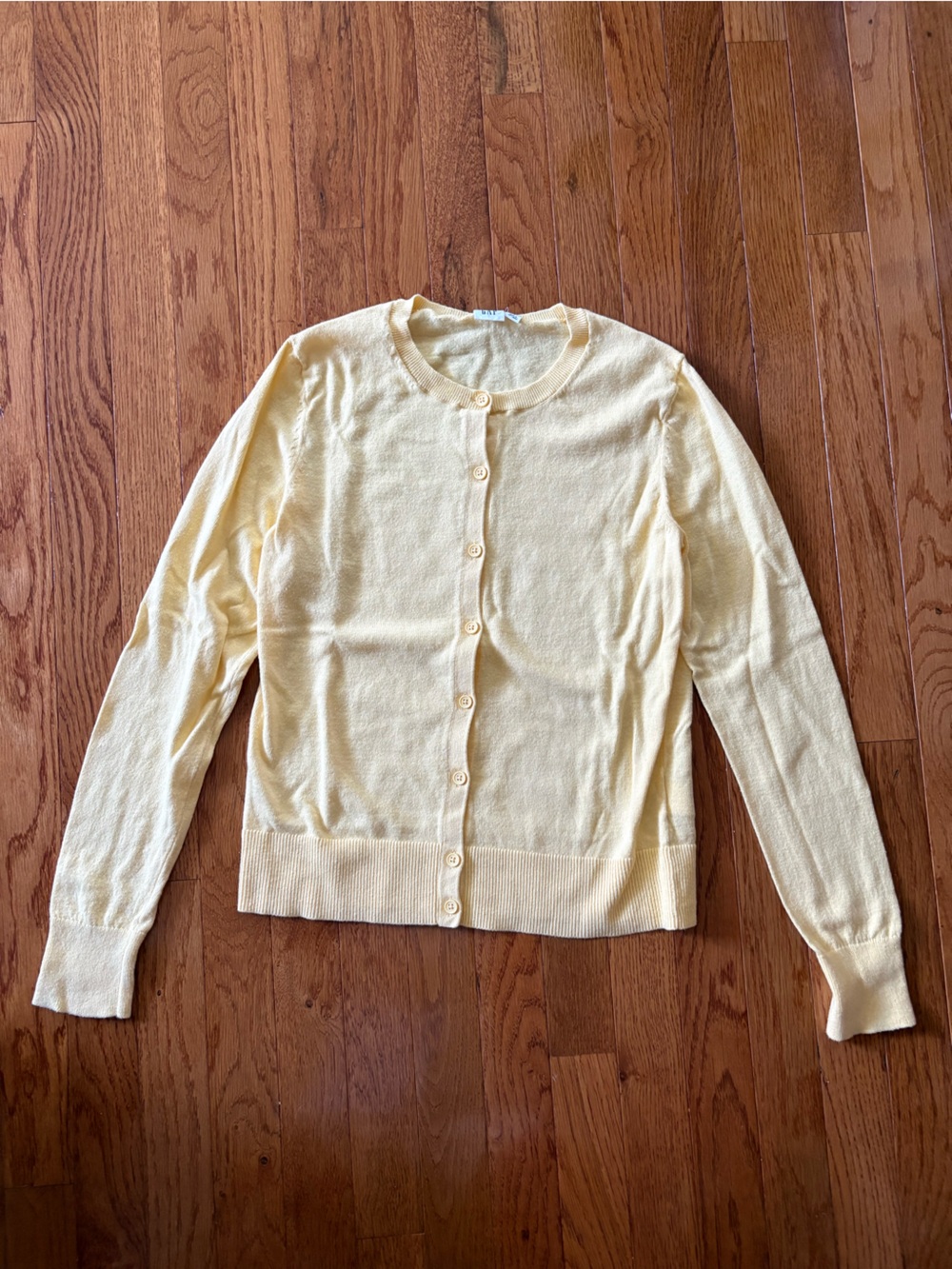 GAP Pale Yellow Women's Button-Front Cardigan